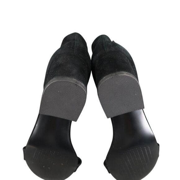 Steve Madden Shoes Womens 8 Sandal Dressy Block Heel Leather Black Ankle Strap - Picture 12 of 13